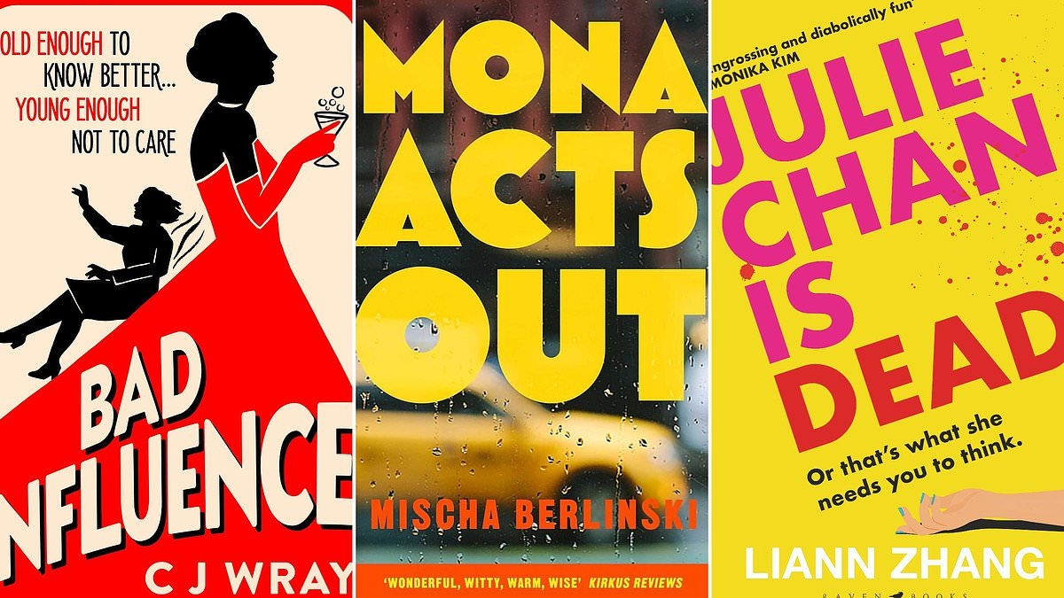 Gemelos malvados y nonagenarios vivaces en la ficción popular de este mes: MONA ACTS OUT de Mischa Berlinski, BAD INFLUENCE de CJ Wray, JULIE CHAN IS DEAD de Liann Zhang