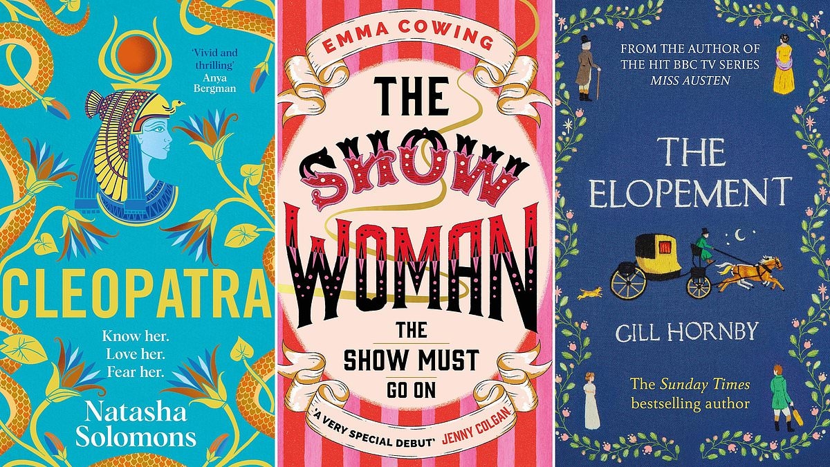 Eche un vistazo detrás de la carpa del circo en la mejor ficción histórica de este mes: THE SHOW WOMAN de Emma Cowing, THE ELOPEMENT de Gill Hornby, CLEOPATRA de Natasha Solomons