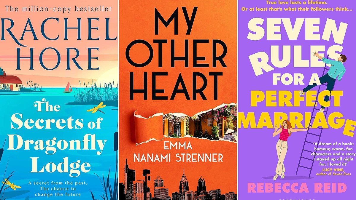 Escolhas populares para julho: SETE REGRAS PARA UM CASAMENTO PERFEITO, de Rebecca Reid, MEU OUTRO CORAÇÃO, de Emma Nanami Strenner, OS SEGREDOS DE DRAGONFLY LODGE, de Rachel Hore