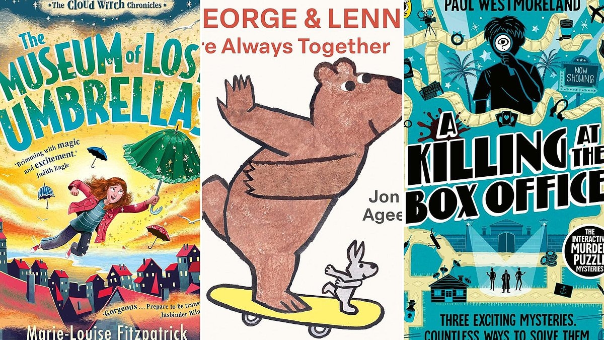 Bu ay çıkan çocuklara yönelik büyüleyici kitaplar: Jon Agee'nin GEORGE VE LENNY HER ZAMAN BİRLİKTE, Paul Westmoreland'ın GİŞEDE BİR ÖLÜM, Marie-Louise Fitzpatrick'in KAYIP ŞEMSİYELER MÜZESİ