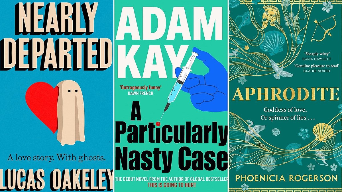 Popular picks for August: NEARLY DEPARTED by Lucas Oakeley,  A PARTICULARLY NASTY CASE by Adam Kay, APHRODITE by Phoenicia Rogerson
