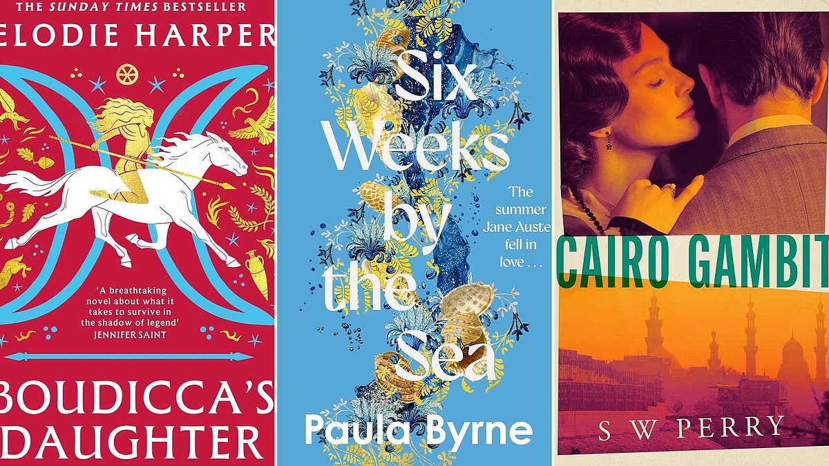 Mother of all battles for Boudicca:  BOUDICCA'S DAUGHTER by Elodie Harper, SIX WEEKS BY THE SEA by Paula Byrne, CAIRO GAMBIT by S. W. Perry