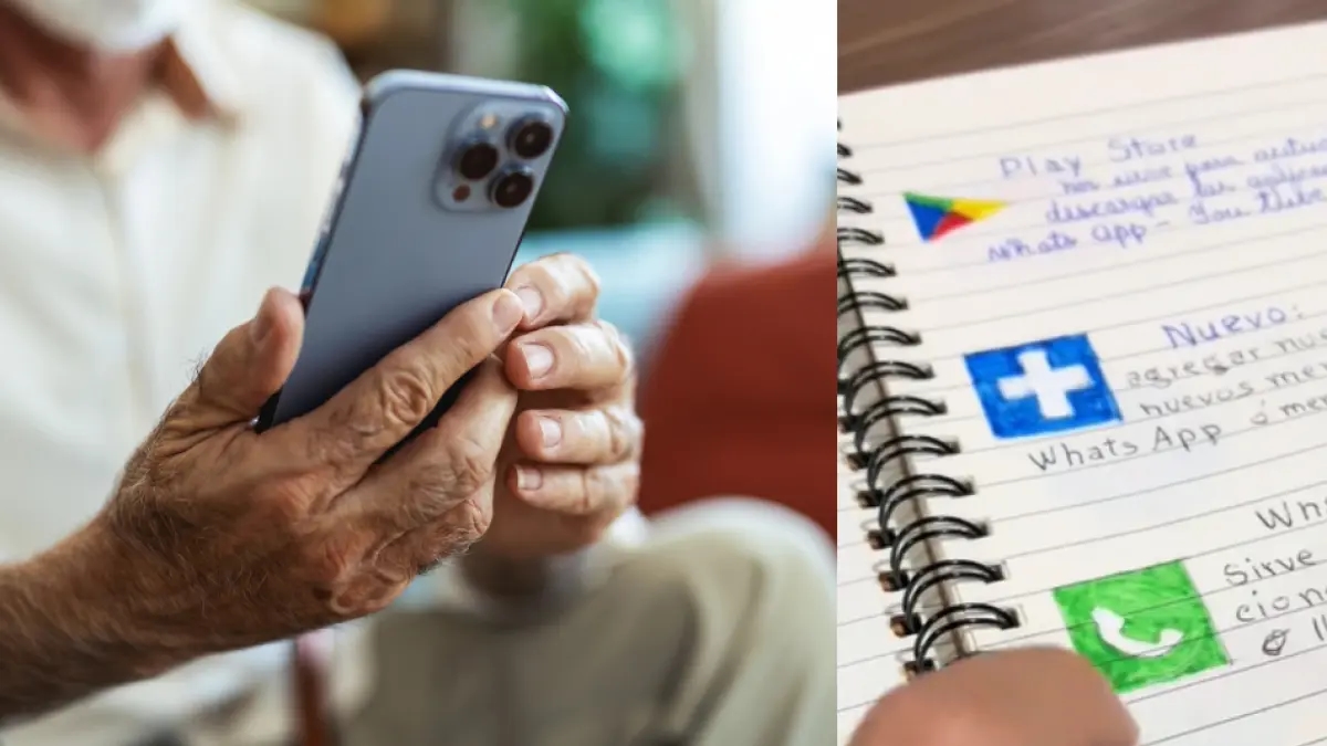 Hombre de 93 años asiste a clases para aprender a utilizar su celular