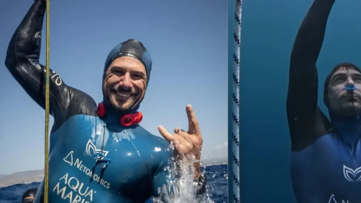 Vitomir Maričić, the man who managed to hold his breath underwater for 29 minutes and broke a world record