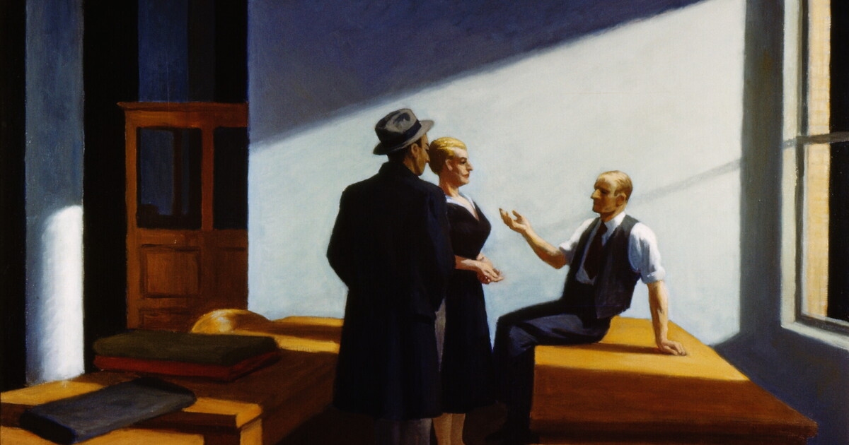 All the melancholy of America is in Hopper's paintings and Strand's lyrics