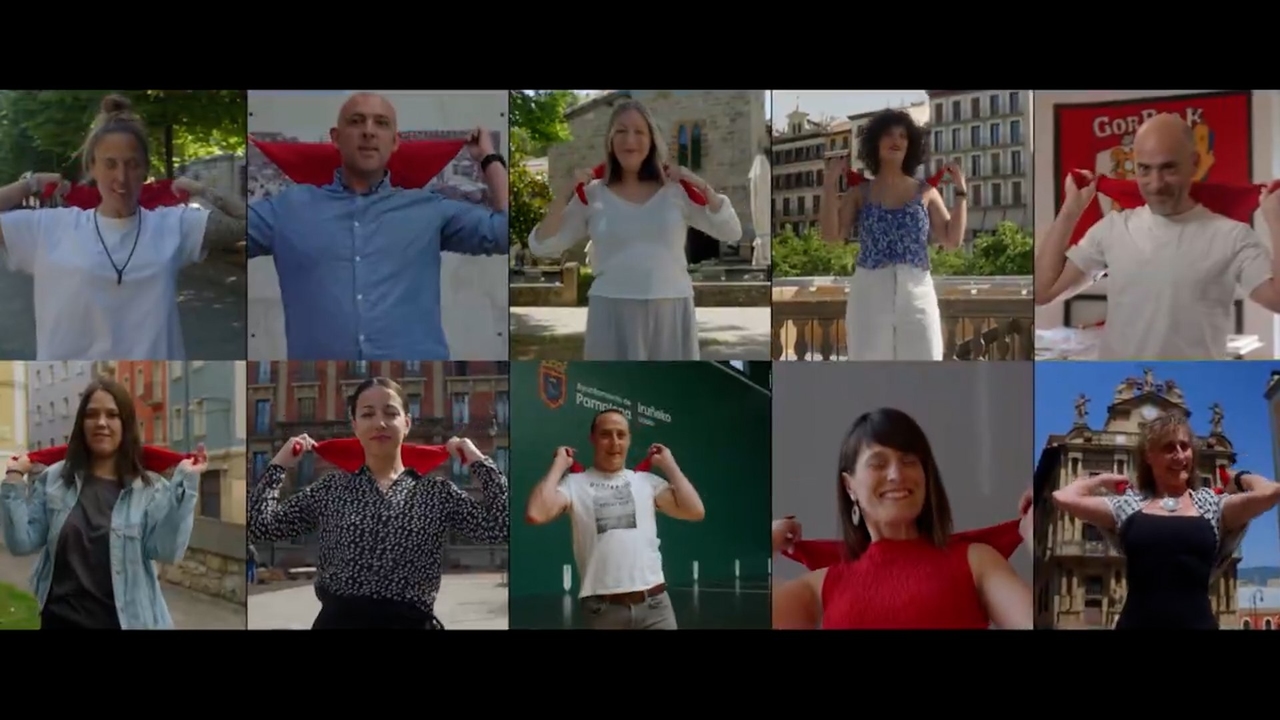 El Ayuntamiento de Pamplona esconde el toro, los encierros y la corrida en un spot promocional de los Sanfermines