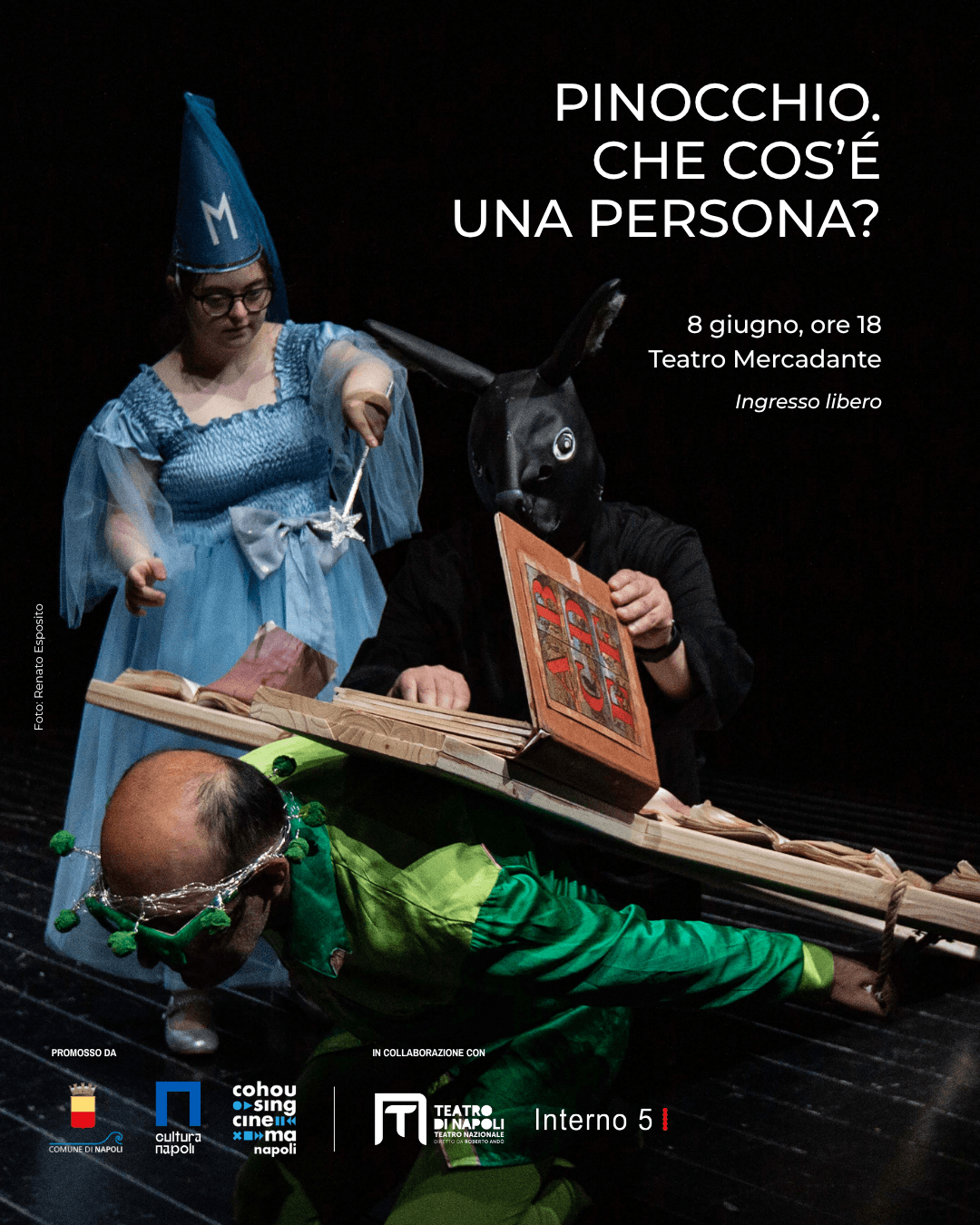 At Mercadante, Davide Iodice's show: Pinocchio becomes a metaphor for human fragility