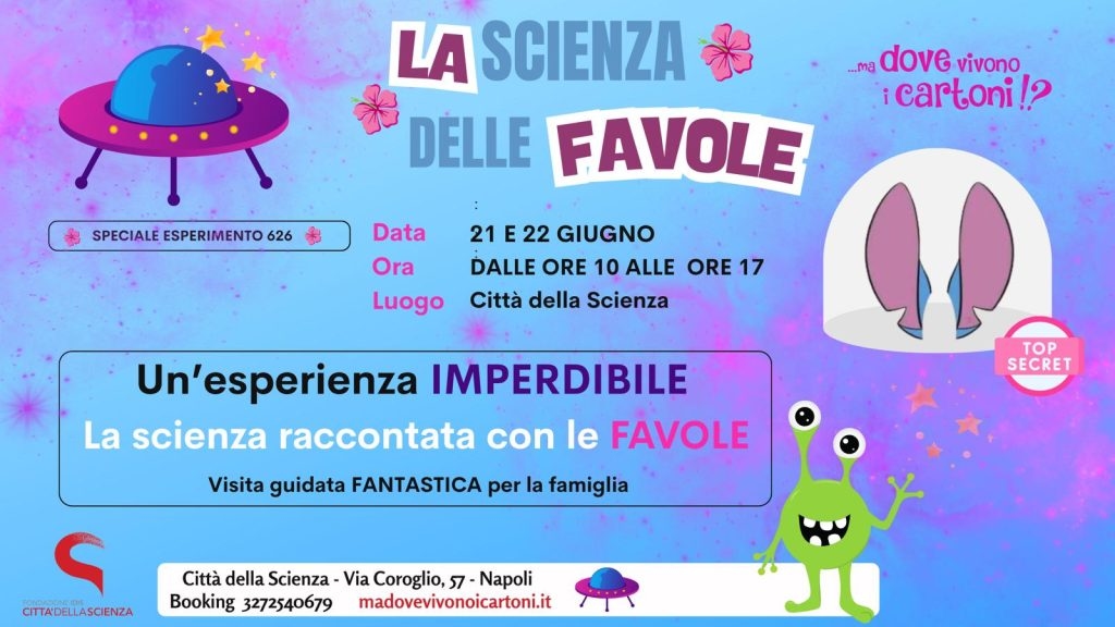 “Ma dove vivono i cartoni?”: a Bagnoli la Scienza raccontata attraverso favole e filastrocche
