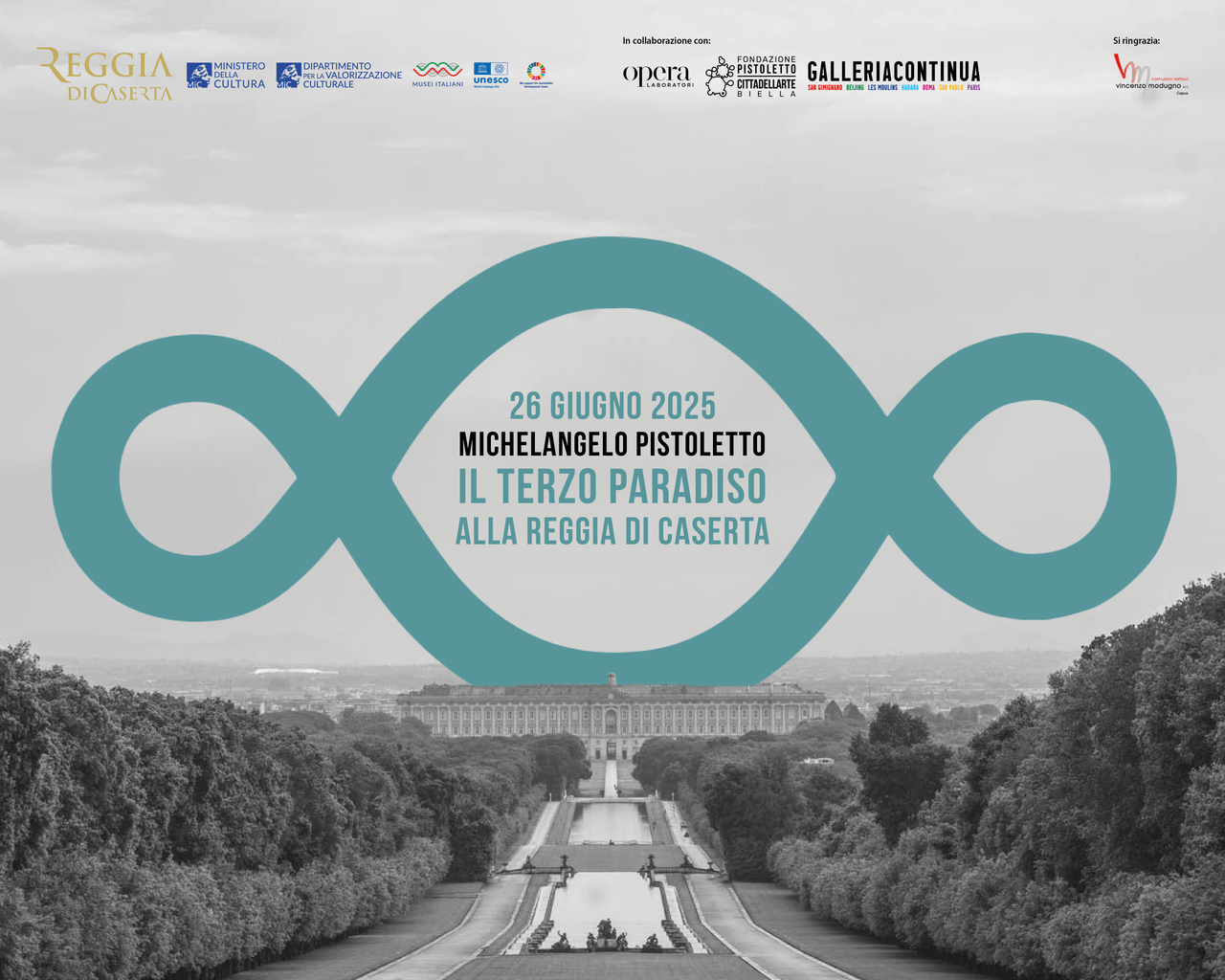 Sergiler, Michelangelo Pistoletto'nun Caserta Kraliyet Sarayı'ndaki bir enstalasyonu